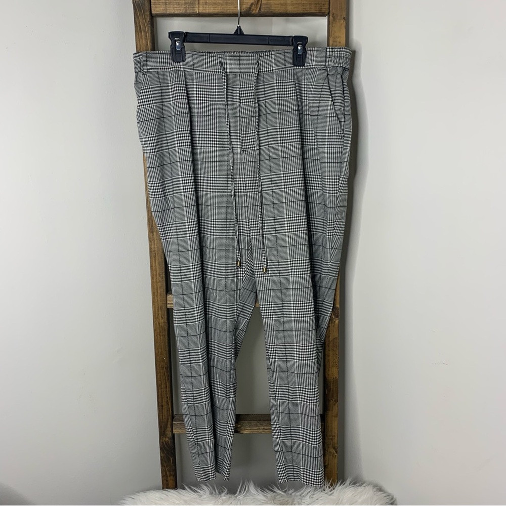 Cato Plaid Stretch Straight Pants Size 18/20W